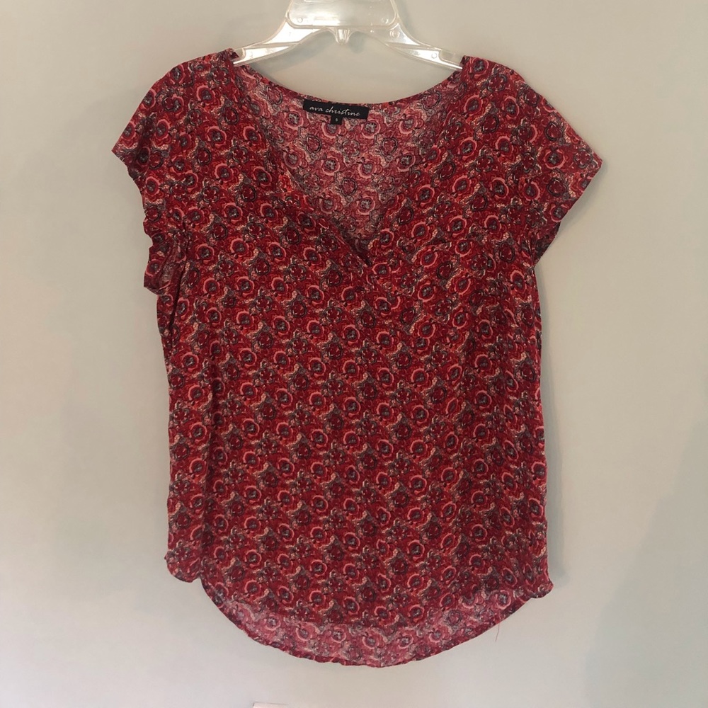 Short sleeve Paisley blouse